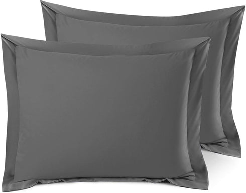 Nestl Soft Pillow Shams Set of 2 - Double Brushed Microfiber Pillow Covers - Hotel Style Premium Bed Pillow Cases, with 1.5” Decorative Flange, St...