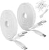 2 Pack 10FT Flat Power Extension Cable for WyzeCam YI Camera NestCam Blink Cam Netvue Kasa Cam Cloud Camera Arlo Q Furbo Dog, USB to Micro USB Dur...