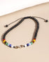 Jewever Black Obsidian with 7 Chakra Infinity Beach Anklet Bracelet for Women Foot Worry Stone Relife Anxiety Jewelry Healing Crystals and Gemston...