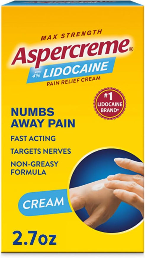Aspercreme With Lidocaine Maximum Strength Pain Relief Cream, 2.7 oz....