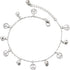 COOLSTEELANDBEYOND Link Chain Anklet Bracelet with Dangling Anti-war Peace Sign and Jingle Bell, Adjustable...