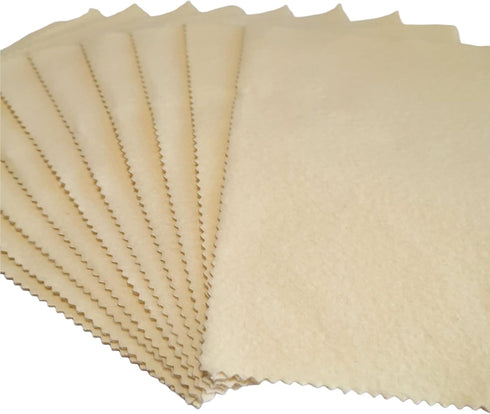 10 Sunshine Silver Polishing Cloth for Sterling Silver, Gold, Brass and Copper Jewelry Polishing Cloth...