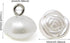 Honbay 60PCS Plastic Rose Shape Buttons Half Domed Pearl Buttons with Metal Shank for Wedding Dress Sweaters Shirts and Other Craft Projects (10mm...