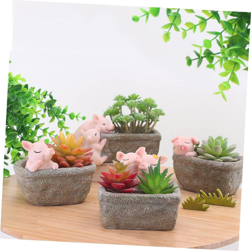 Yardwe 1pc Ceramic Planter Plant Pots Ceramic Cactus Planter Resin Planter Unique Pot Resin Pot Decorative Airplant Pot Cactus Pot Mini Container ...
