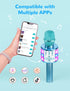 Amazmic Kids Karaoke Microphone Machine Toys for Girls Bluetooth Microphone with LED Light, Birthday Gift for Girls Boys 3 4 5 6 7 8 9 10 11 12 Ye...