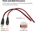 18AWG DC Power Cable, 6 Pairs DC Power Pigtail Cable Wire, 12V 5A Male & Female Connectors, Suitable for CCTV Security Cameras and Lighting Power ...