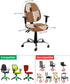 Vintage Leather Office Chair Covers 2 Piece, Abstract Cowhide Plaid Stretch Computer Chair Cover Universal Rotating Desk Chair Covers Washable Cha...
