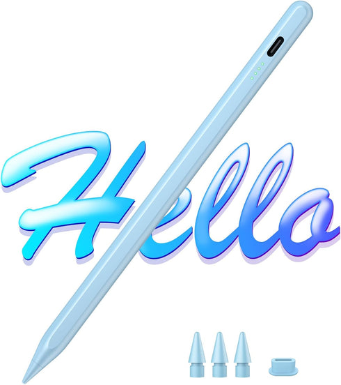 Stylus Pen for iPad 2024-2018 with Faster Charge,Tilt Sensor Battery Indicators Pencil for Apple iPad Pro M4 2024,iPad Air M2 2024,iPad 10/9/8/7/6...