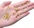 400 Pieces Round Crystal Spacer Beads Rondelle Charm Beads 6mm 8mm 10mm for jewelery Making, Gold Color...