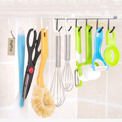 2pcs Mug Hooks Cups Wine Glasses Storage Hooks Kitchen Utensil Ties Belts and Scarf Hanging Hook Rack Holder Under Cabinet Closet Without Drilling...