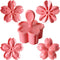 Pastry/Cookie/Fondant Stamper, 2-Inch Press Cookies Mold with 4 Stamps Pink Cherry Blossom Shape Flower Hand Pressure Pastry Tool Fondant Cutters ...