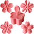 Pastry/Cookie/Fondant Stamper, 2-Inch Press Cookies Mold with 4 Stamps Pink Cherry Blossom Shape Flower Hand Pressure Pastry Tool Fondant Cutters ...