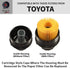 Oil Filter Wrench for Toyota Camry, Tundra, Tacoma, 4Runner, RAV4 and More - 64mm 14 Flute Precision CNC Machined Aluminum Oil Filter Removal Tool...