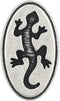 Bezelry 12 Pieces Gecko Lizard Pattern Oval Metal Shank Buttons. 25mm (1 inch) (Antique Silver)...