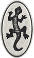 Bezelry 12 Pieces Gecko Lizard Pattern Oval Metal Shank Buttons. 25mm (1 inch) (Antique Silver)...