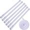 SIQUK 6 Pack Cupboard Bars Adjustable Spring Tension Rods White Refrigerator Bar Extendable Rod for DIY Projects, 12 to 20 Inches...