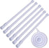 SIQUK 6 Pack Cupboard Bars Adjustable Spring Tension Rods White Refrigerator Bar Extendable Rod for DIY Projects, 12 to 20 Inches...