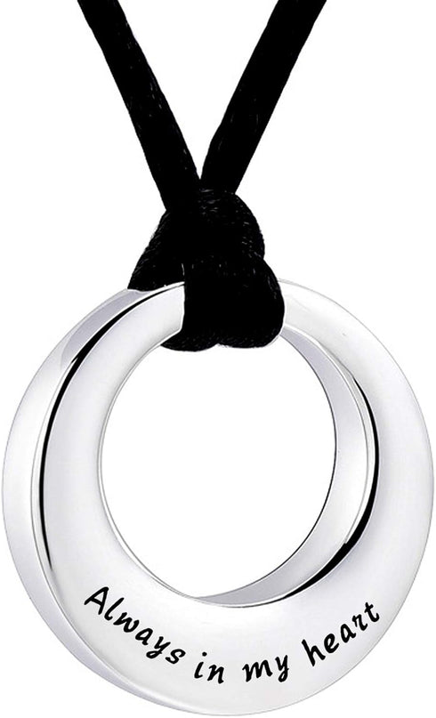 Urn Necklaces for Ashes "Always in My Heart" Ashes Necklace Cremation Jewelry Keepsake Holder Memorial Necklace...