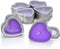 DEYBBY Large Heart Shaped Scented Tea Lights Candles, Smokeless Soywax —6 Hours Long Burning Lavender Purple Aromatherapy Candles for Relaxation, ...