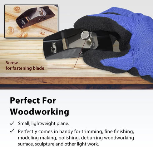 FIRSTINFO H5401 Mini Hand Plane Small Lightweight Steel Body Trimming Plane for Woodworking/Trimming/Wood Planing...