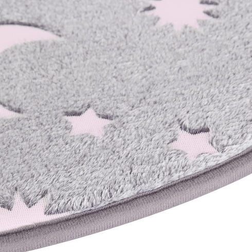Noctilucent Mat Anti-Slip Rug Star Shinning in Night Door Mat Glow in Dark Decorative Floor Mat Outdoor Indoor Entrance Soft Carpet Semicircular 2...
