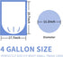 4-gallon Strong Trash Bags Garbage Bags, Bathroom Trash Can Bin Liners, Small Plastic Bags for Home, Office, Kitchen, Bedroom, Clear...
