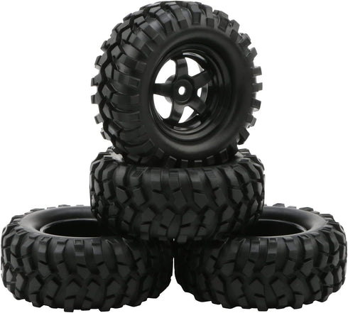 4X 1:10 RC Off-Road Car Wheel Tires 5 Spokes Wheel Rim 12 mm Hex RC Parts...