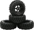 4X 1:10 RC Off-Road Car Wheel Tires 5 Spokes Wheel Rim 12 mm Hex RC Parts...