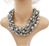 Multi Strand Crystal Rhinestone Pearl Statement Necklace for Women Choker Bib Collar Beaded Necklace Costume Jewelry Set...