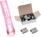 PATIKIL 4.5" x 1" Clam Clip Dispenser, 1 Set Binder Clam with 50 Pcs Clips for Binding Paper, Files, Office Documents, and Food Sealing, Pink...