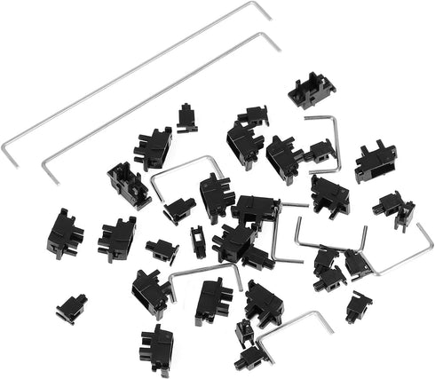 ZugGear Black Plate Mount Stabilizers 2U 6.25U 7U for Mechanical Keyboards (DUROCK Black Plate Mount 104 Keyboard Kit)...