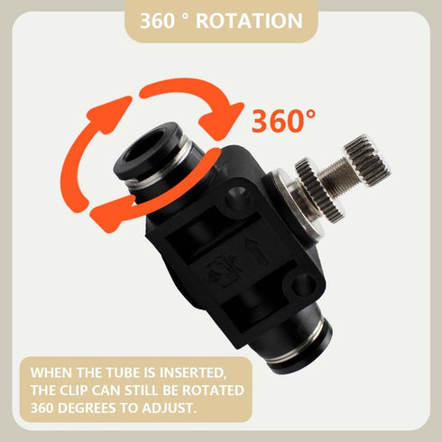 3 Pcs 10mm Tube OD Air Flow Control Valve,Union Pneumatic Speed Control Flow Controller PSA-010 Straight Union Push to Connect Tube Fitting Regula...