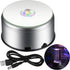 Mudder 7 LED Rotating Display Stand Light Colorful Crystal Base Cup Turner Platform 360 Degree Display Spinner with USB Cable for Tumbler Cup Crys...