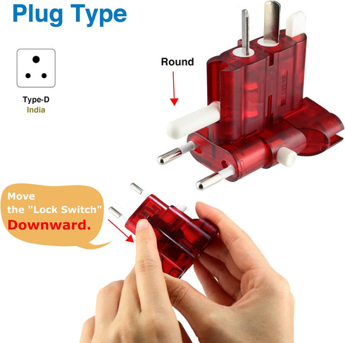 ROAD WARRIOR International Travel Plug Adapter Europe/UK/Australia/USA/India/China Does Not Convert Voltage Slim RW101CR...