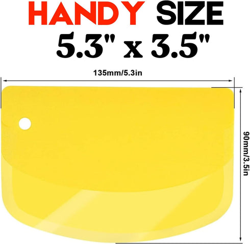 Hard Bench Scraper Dough Scraper - SURDOCA 5.31x3.64'' Plastic Pastry Cutter Dough Cutter Bread Cutter bread making tools, Cake Scraper Bowl Scrap...