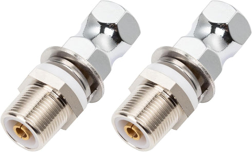 Heavy Duty SO-239 Stud Mount for CB Radio Antenna Standard 3/8 x 24 Threaded Antenna Stud Mount Adapter CB SO239 Stud Mount for Any 1/2" Hole(2 Pa...