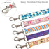 10FT Dog Leash, Strong Thick Nylon Pet Flat Leash with Cute Stylish Printed Pattern for Small Medium Large Dogs Walking Training...