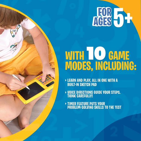 CoolToys Number Genius - Interactive Electronic Math Game with Sketch Pad - Educational Math Learning Games for Kids: Addition, Subtraction, Multi...