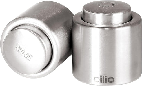 Cilio Stainless Steel Champagne Sealer, Bottle Stopper for Sealing Champagne Bottles Large...