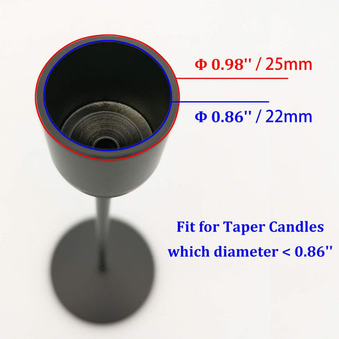 Candle Stick Holders Set of 3, Metal Taper Candle Stands Set Modern Elegant Decorative for Dinning Fireplace Wedding Party - Black...