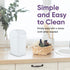 Superio Mini Desktop Trash Can with Swing Top Lid Portable Plastic Garbage Can for Countertop, Desktop, Make up Vanity, Bathroom, Car, Under Sink,...