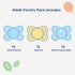 MAM Variety Pack Baby Pacifier, Includes 3 Types of Pacifiers, Nipple Shape Helps Promote Healthy Oral Development, 3 Pack, 0-6 Months, Girl...