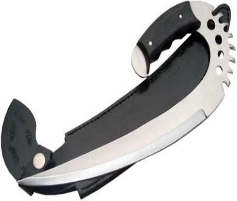 Szco Supplies 12" Fantasy Wrap-Around Swing Blade Battle Knife Saber-Claw with No-Slip Black Wood Handle Grip...