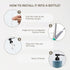 Stainless Steel Soap Brushed Nickel Dispenser Pump Replacement Bathrooom Countertop for Hand Wash &Soap, Kitchen Dish Soap, Syrup (1, Black)...