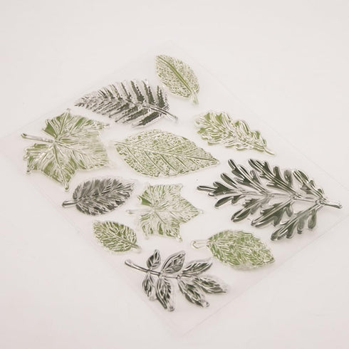Green Leaves Clear Stamps for Card Making Broadleaves Transparent Silicone Stamp DIY Scrapbooking Supplies Embossing Paper Card Album...