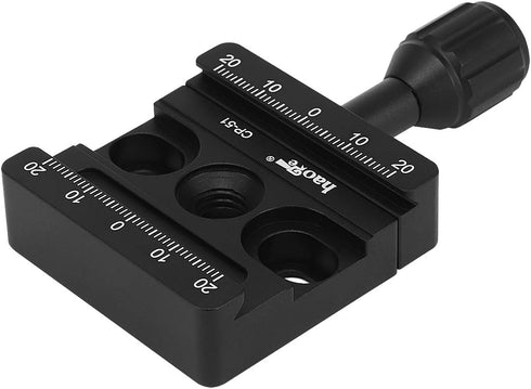 Haoge CP-51 50mm Screw Knob Clamp Adapter for Quick Release QR Plate Camera Tripod Ballhead Monopod Ball Head Fit Arca Swiss...