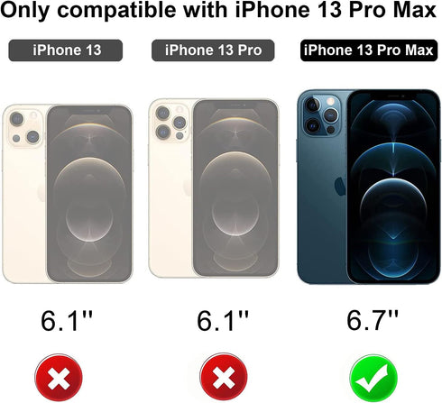 iPhone 13 Pro Max Wallet Case with Credit Card Holder for Women Men PU Leather Wallet Case for for iPhone 13 Pro Max 6.7 inch (Blue)...