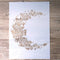 DIY Decorative Moon Flower Stencil Template for Scrapbooking Painting on Wall Furniture Crafts (A4 Size)...