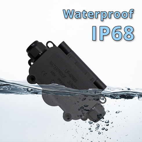 MAKERELE Mini Junction Box Outdoor Waterproof IP68,2Way Plug Line Underground Electrical Junction Box Clamshell-Type Waterproof Junction Box Small...