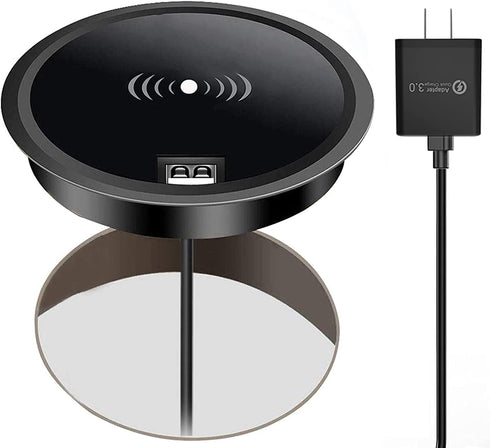 Desk Wireless Charger, hopopower 15W Fast Wireless Charging Station Pad Compatible with iPhone 14/14 Pro/14 Pro Max/13/13 Pro Max/13 Mini/12/12 Pr...